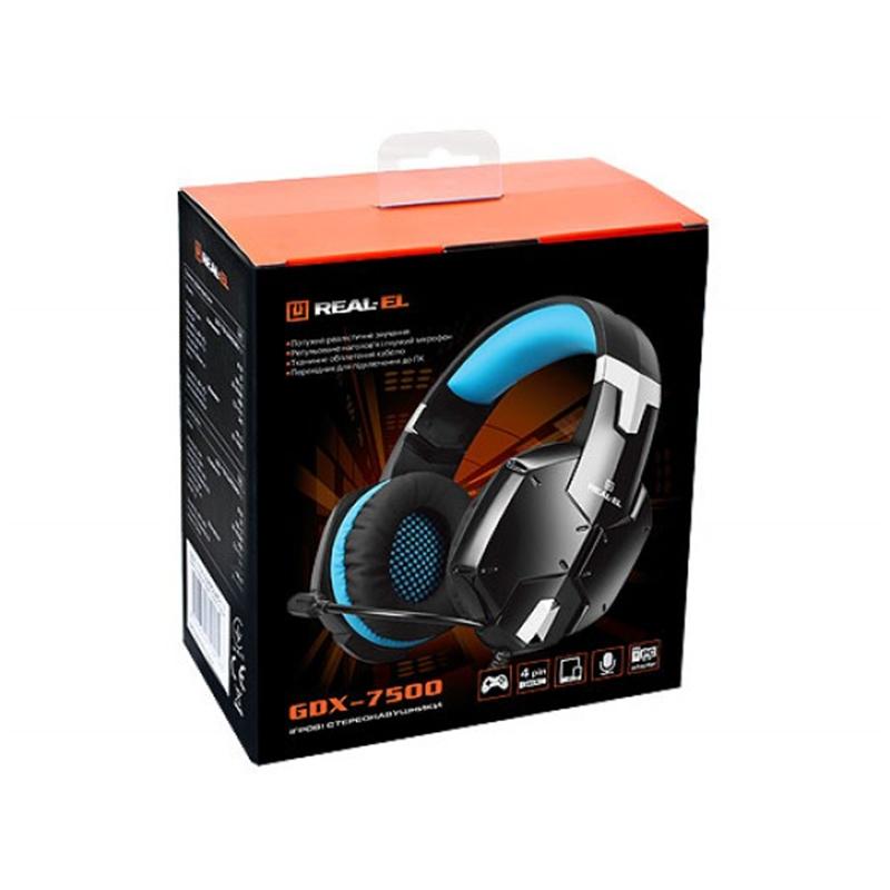 Гарнітура REAL-EL GDX-7500 Black/Blue