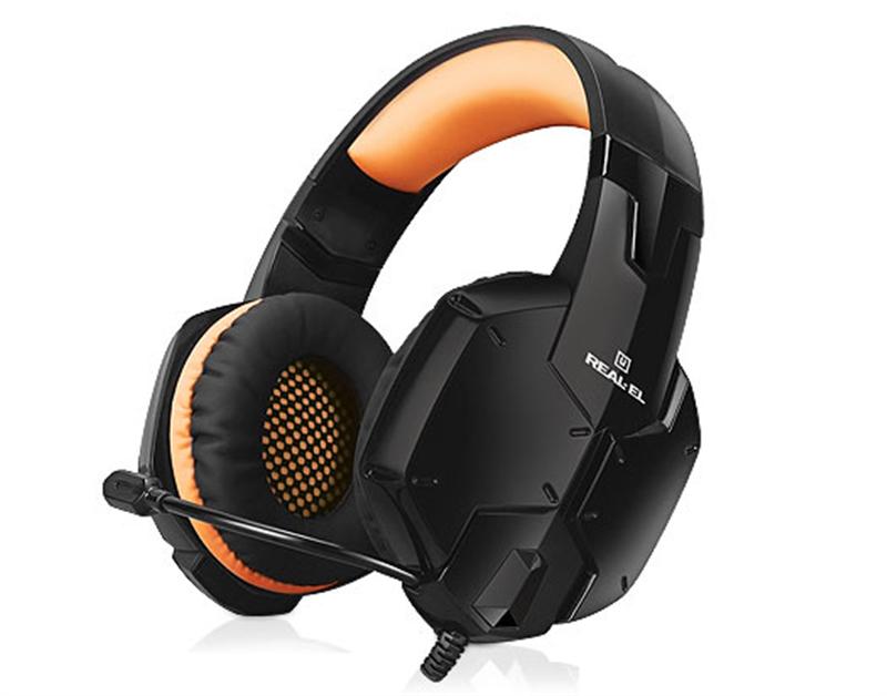 Гарнітура REAL-EL GDX-7700 Black/Orange 