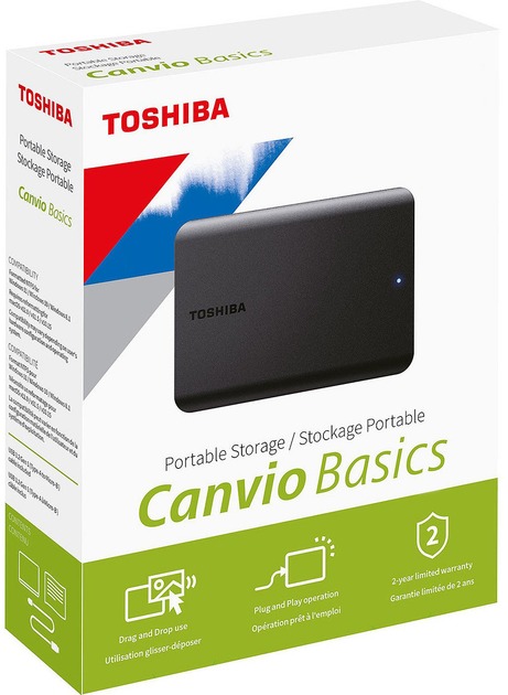 Зовнішній жорсткий диск 2.5" USB 1.0TB Toshiba Canvio Basics Black (HDTB510EK3AA)