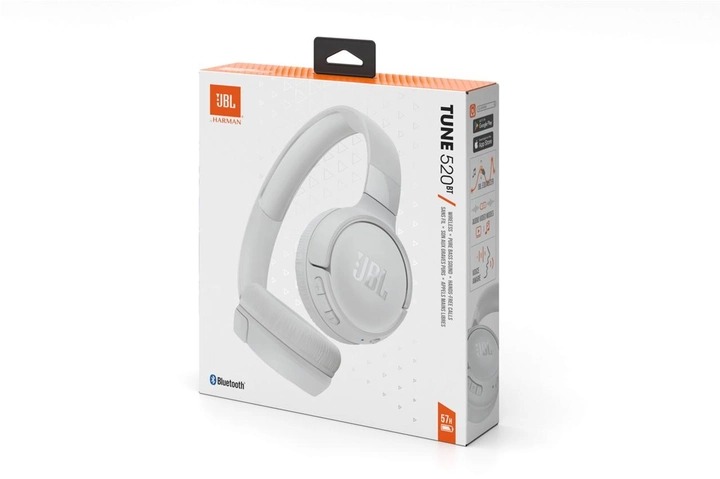 Bluetooth-гарнітура JBL T520BT White (JBLT520BTWHTEU)