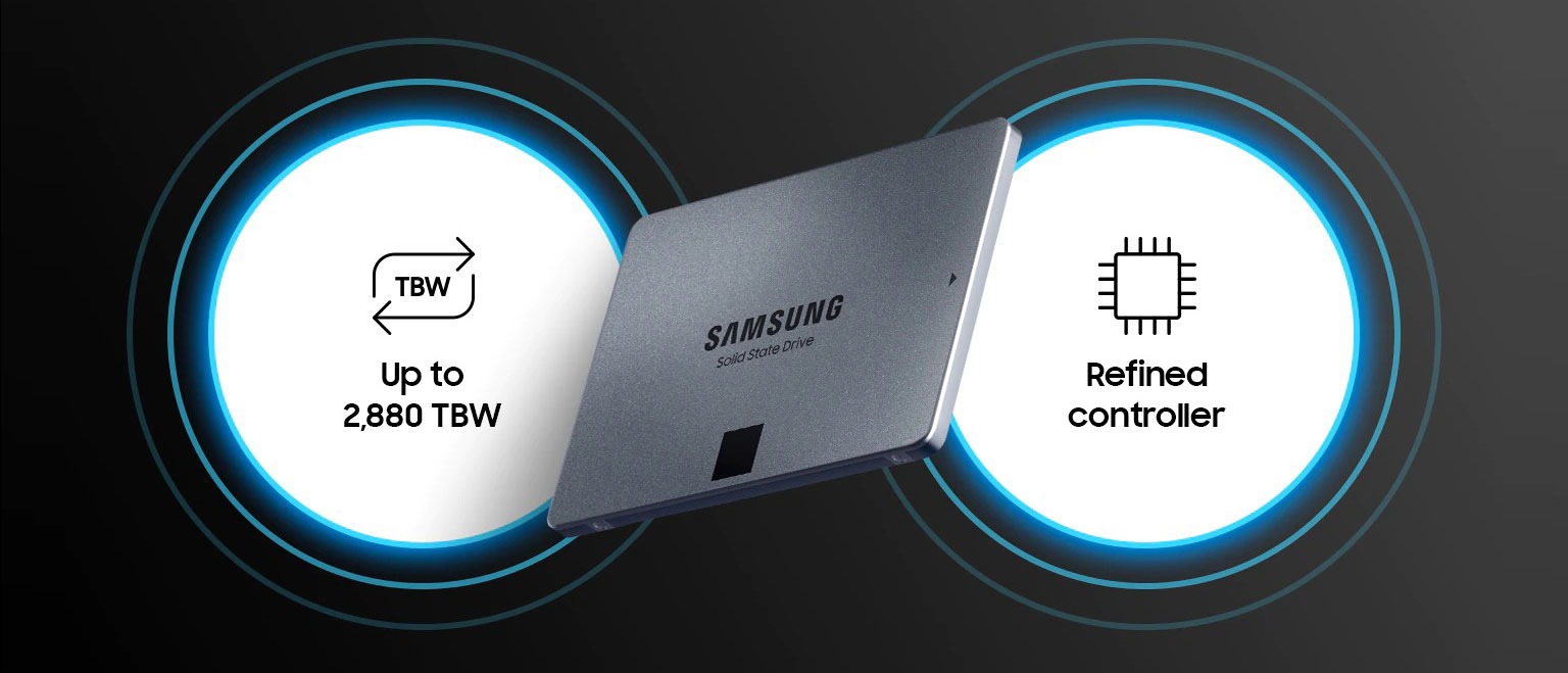 Накопичувач SSD 1ТB Samsung 870 QVO 2.5" SATAIII V-NAND MLC (MZ-77Q1T0BW)