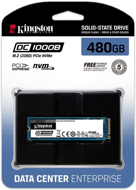 Накопичувач SSD  480GB M.2 NVMe Kingston DC1000 M.2 2280 PCIe 3.0 x4 3D TLC (SEDC1000BM8/480G)