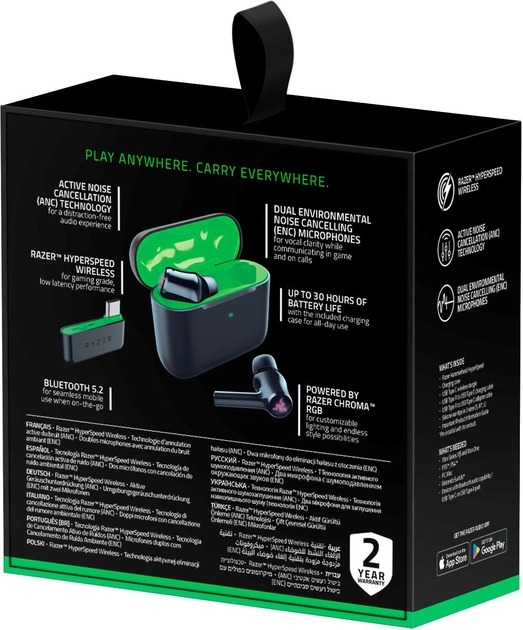 Bluetooth-гарнітура Razer Hammerhead Hyperspeed (RZ12-03820200-R3G1)