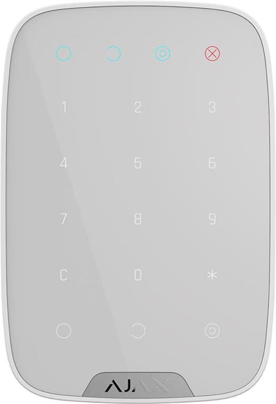 Бездротова сенсорна клавіатура Ajax KeyPad White (8706.12.WH1/38249.12.WH1)