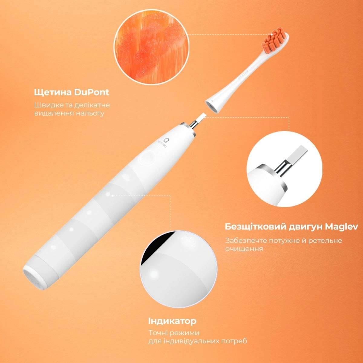 Розумна зубна електрощітка Oclean Flow S Sonic Electric Toothbrush White (6970810552959)