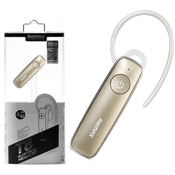 Bluetooth-гарнітура Remax RB-T8 Gold (6954851254034)