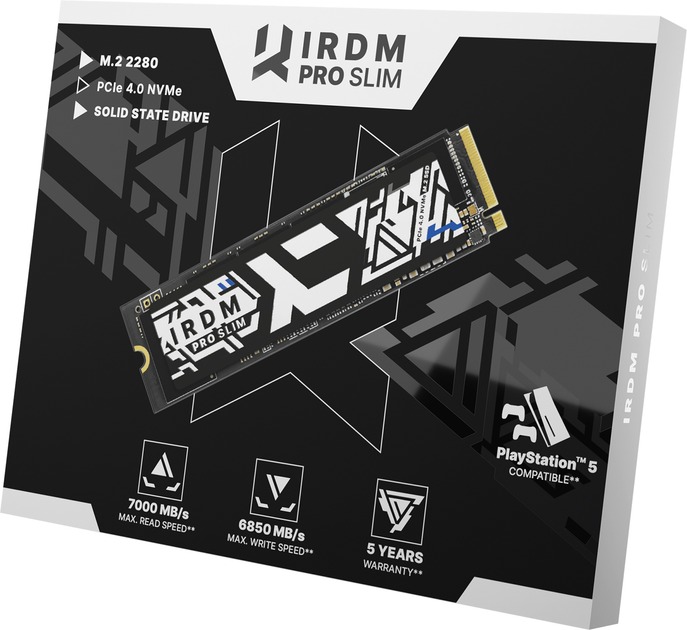 Накочувач SSD 2TB Goodram IRDM Pro Slim M.2 2280 PCIe 4.0 x4 3D TLC (IRP-SSDPR-P44S-2K0-80)