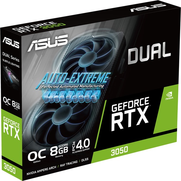 Відеокарта GF RTX 3050 8GB GDDR6 Dual OC V2 Asus (DUAL-RTX3050-O8G-V2)