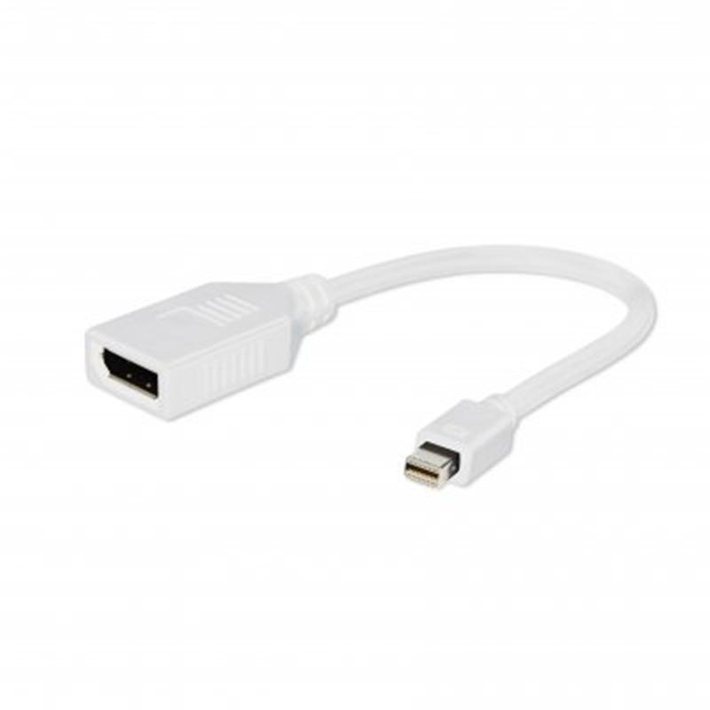 Адаптер Cablexpert mini DisplayPort - DisplayPort (M/F), 0.1 м, White (A-mDPM-DPF-001-W)