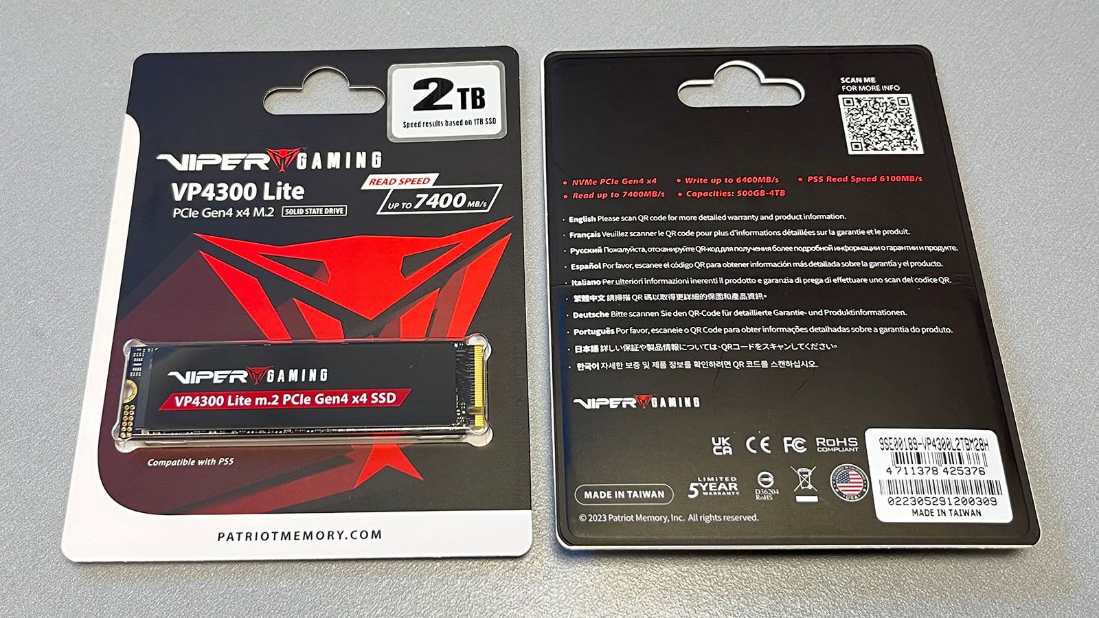 Накопичувач SSD 2TB Patriot VP4300 Lite M.2 2280 PCIe 4.0 x4 (VP4300L2TBM28H)