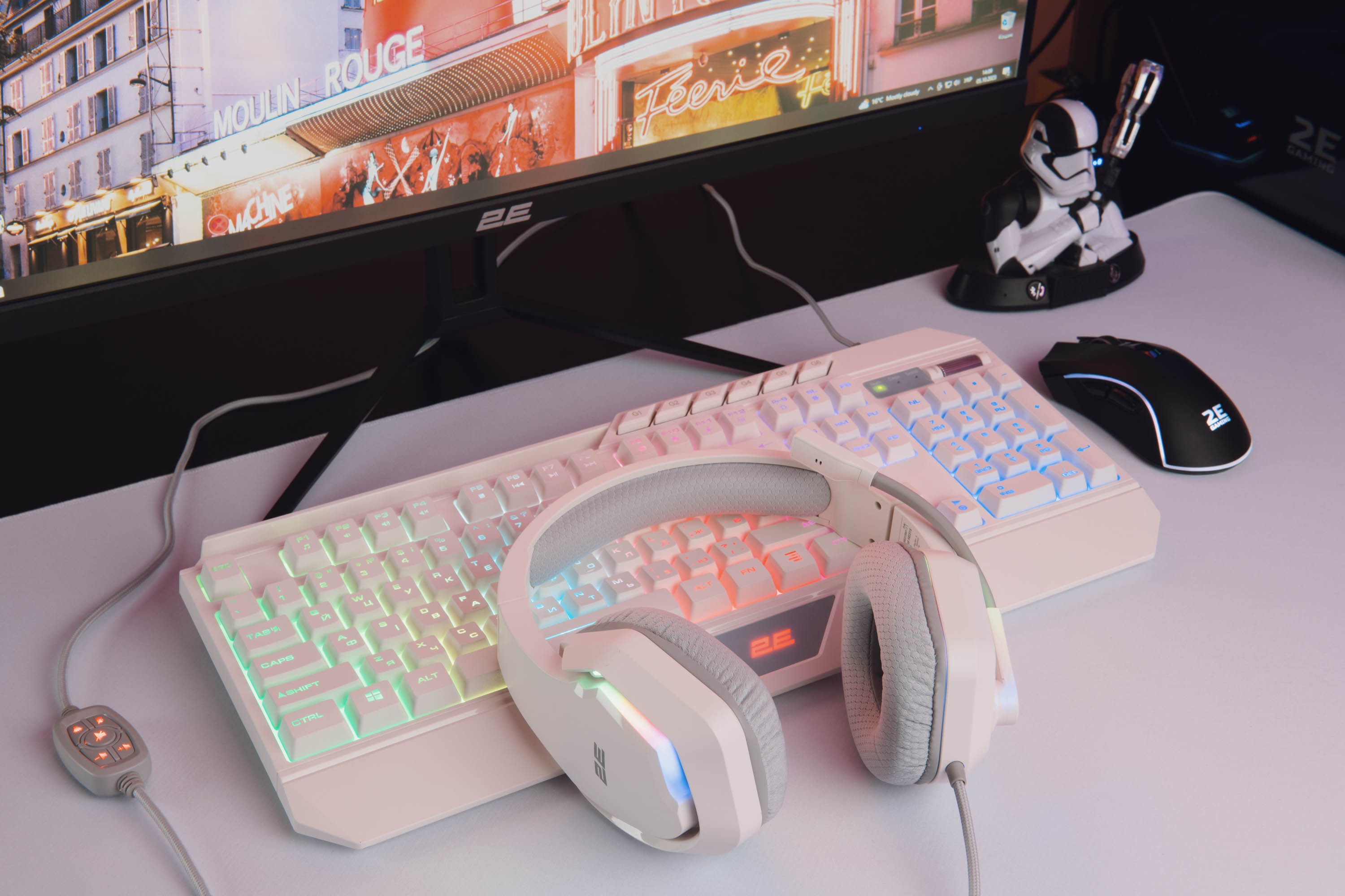 Гарнітура 2E Gaming HG315 RGB USB 7.1 White (2E-HG315WT-7.1)