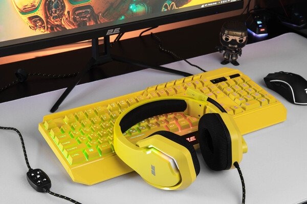 Гарнітура 2E Gaming HG315 RGB USB 7.1 Yellow (2E-HG315YW-7.1)