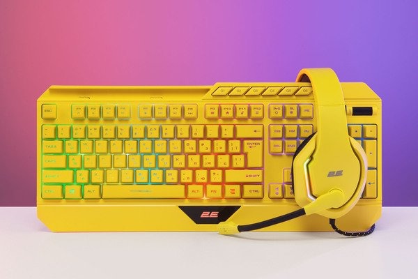 Гарнітура 2E Gaming HG315 RGB USB 7.1 Yellow (2E-HG315YW-7.1)