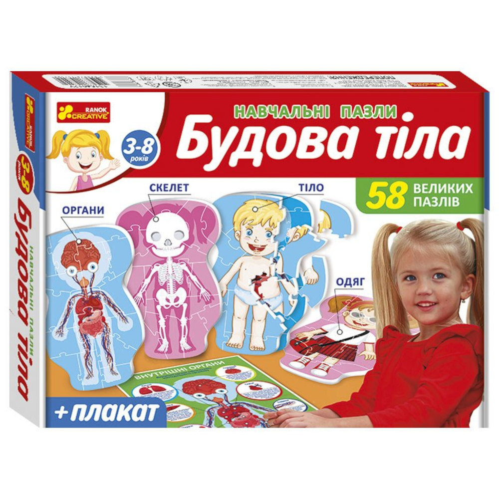 Навчальні пазли. Будова тіла