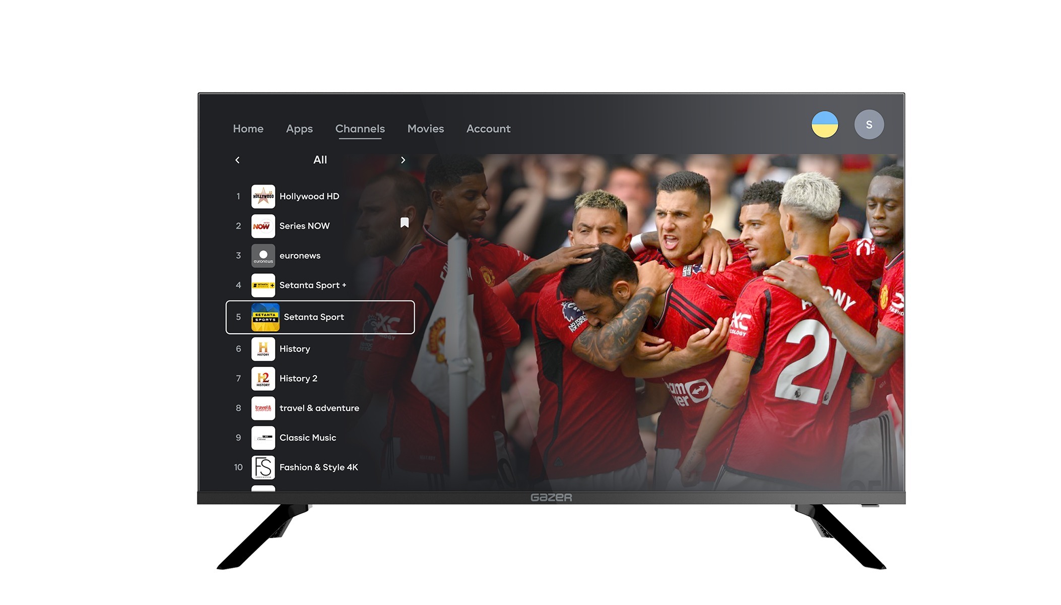 Телевiзор Gazer TV32-HN1