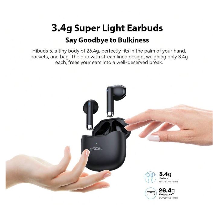 Bluetooth-гарнітура Oscal HiBuds 5 Black