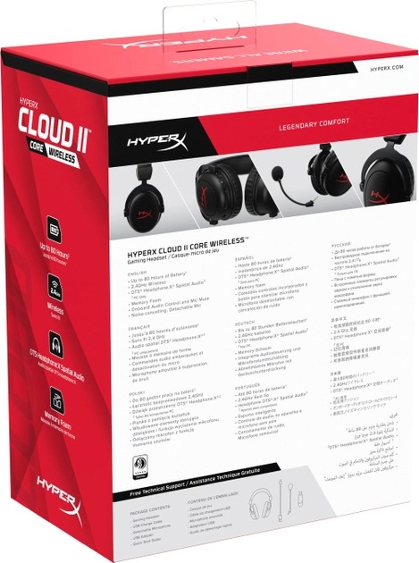 Bluetooth-гарнітура HyperX Cloud II Core Wireless Black (6Y2G8AA)