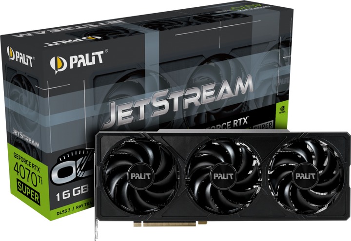 Відеокарта GF RTX 4070 Ti Super 16GB GDDR6X JetStream OC Palit (NED47TSS19T2-1043J)