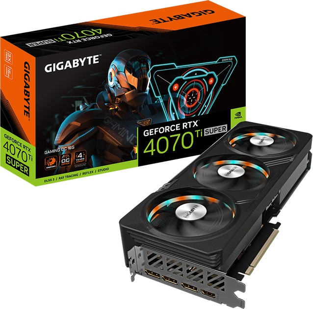 Відеокарта GF RTX 4070 Ti Super 16GB GDDR6X Gaming OC Gigabyte (GV-N407TSGAMING OC-16GD)