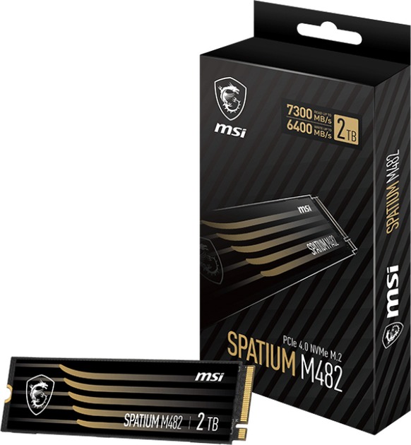 Накопичувач SSD 2TB MSI Spatium M482 M.2 2280 PCIe 4.0 x4 NVMe 3D NAND TLC (S78-440Q730-P83)