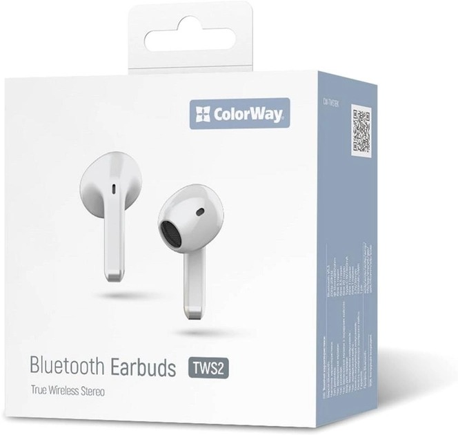 Bluetooth-гарнітура СolorWay Slim TWS-2 Earbuds White (CW-TWS2WT)