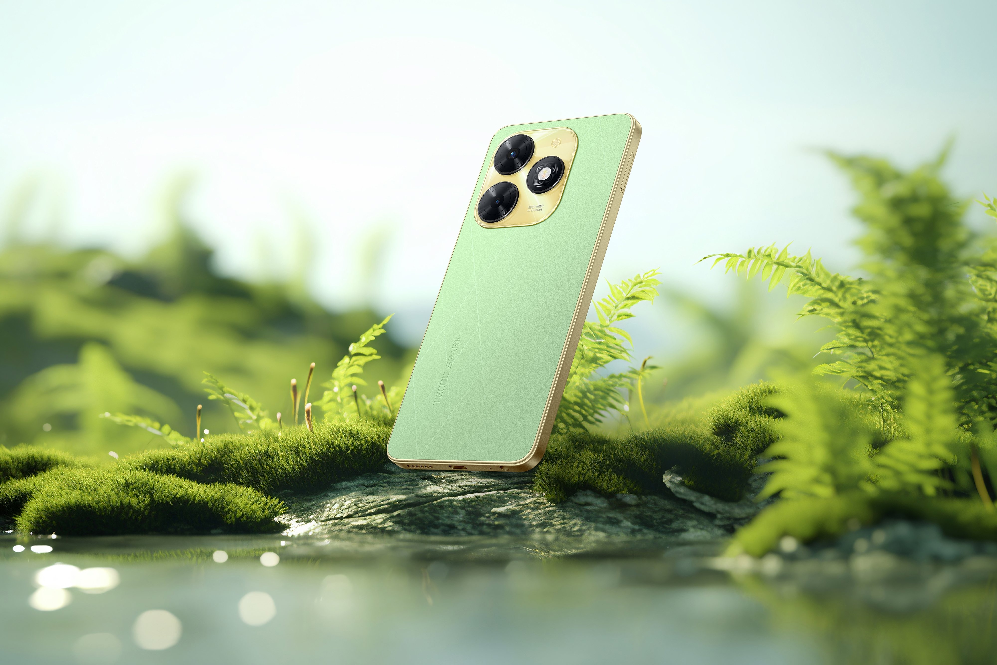 Смартфон Tecno Spark Go 2024 (BG6) 3/64GB Magic Skin Green (4894947010576)