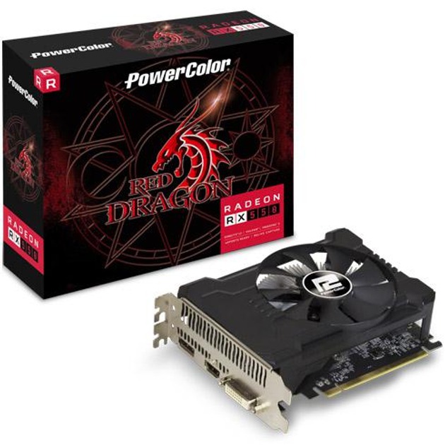 Відеокарта AMD Radeon RX 550 4GB GDDR5 Red Dragon OC V2 PowerColor (AXRX 550 4GBD5-DHV2/OC)