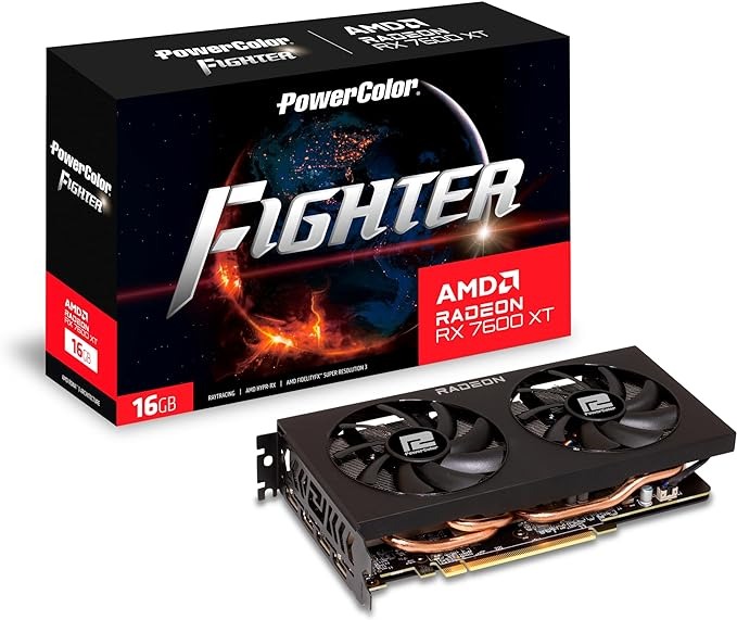 Відеокарта AMD Radeon RX 7600 XT 16GB GDDR6 Fighter PowerColor (RX 7600 XT 16G-F)