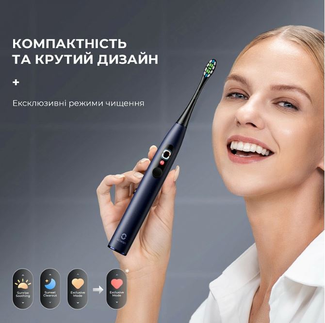 Розумна зубна електрощітка Oclean X Pro Digital Electric Toothbrush Dark Blue (6970810553482)