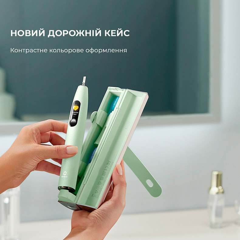 Розумна зубна електрощітка Oclean X Ultra Set Green (OLED) (6970810553505)