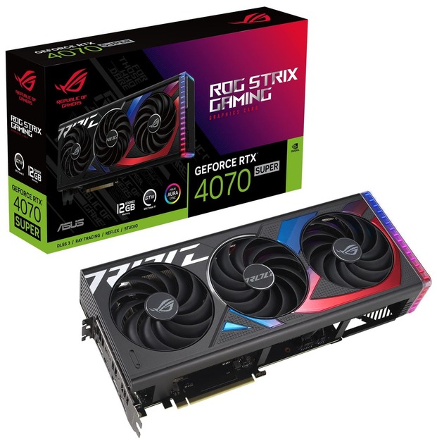 Відеокарта GF RTX 4070 Super 12GB GDDR6X ROG Strix Gaming Asus (ROG-STRIX-RTX4070S-12G-GAMING)