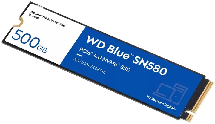 Накопичувач SSD  500GB WD Blue SN580 M.2 2280 PCIe 4.0 x4 3D TLC (WDS500G3B0E)