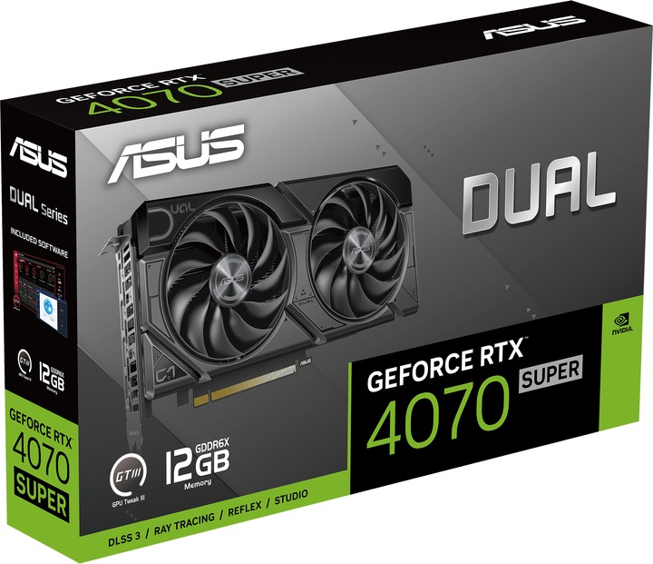 Відеокарта GF RTX 4070 Super 12GB GDDR6X Dual Evo Asus (DUAL-RTX4070S-12G-EVO)