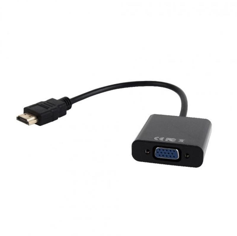 Адаптер Cablexpert (B-HDMI-VGA-03) HDMI - VGA, 3.5 mm аудио, 0.15м, чорний