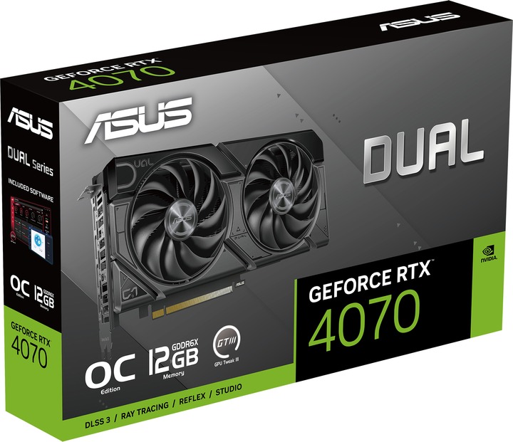 Відеокарта GF RTX 4070 12GB GDDR6X Dual EVO OC Asus (DUAL-RTX4070-O12G-EVO)