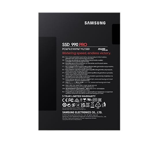 Накопичувач SSD  4ТB Samsung 990 PRO M.2 2280 PCIe 4.0 x4 NVMe V-NAND MLC (MZ-V9P4T0BW)