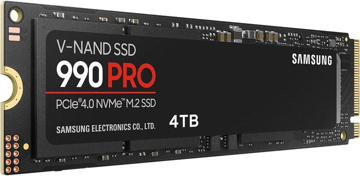 Накопичувач SSD  4ТB Samsung 990 PRO M.2 2280 PCIe 4.0 x4 NVMe V-NAND MLC (MZ-V9P4T0BW)