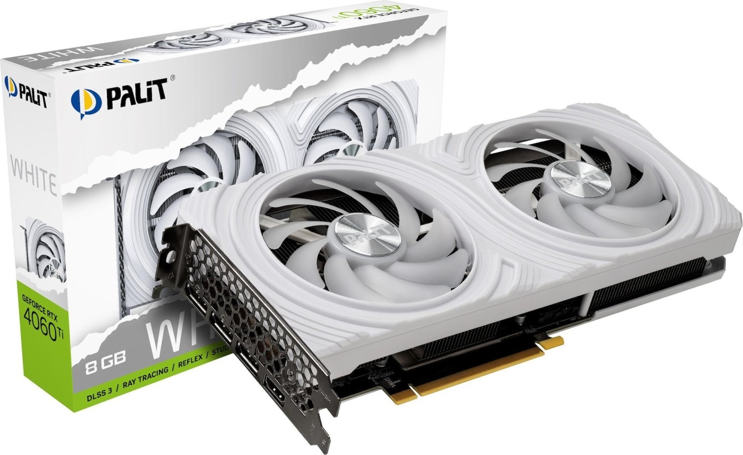 Відеокарта GF RTX 4060 Ti  8GB GDDR6 White Palit (NE6406T019P1-1048L)