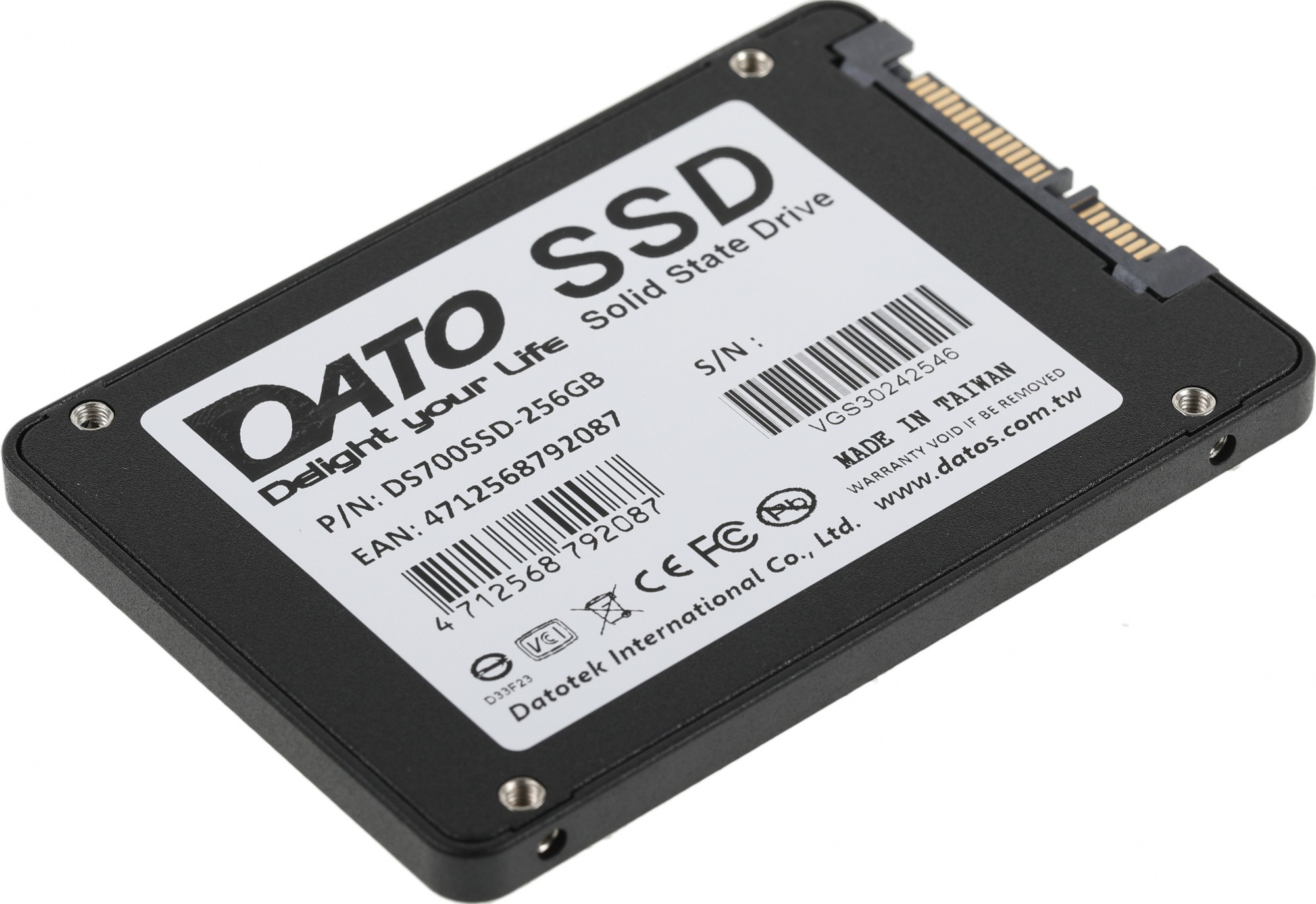 Накопичувач SSD  256GB Dato DS700 2.5" SATAIII TLC (DS700SSD-256GB)