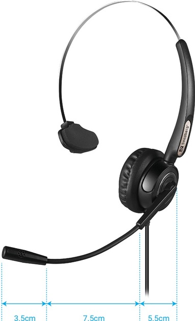 Гарнитура Sandberg USB Office Headset Pro Mono Black (126-14) Гарнитура Sandberg USB Office Headset Pro Mono Black (126-14)