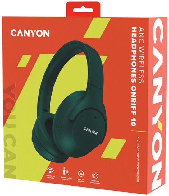 Bluetooth-гарнітура Canyon OnRiff 10 ANC Green (CNS-CBTHS10GN)