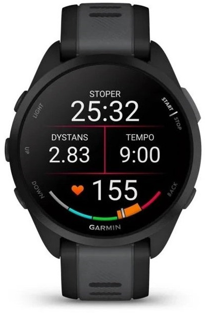 Смарт-годинник Garmin Forerunner 165 Black/Slate Gray (010-02863-A0)