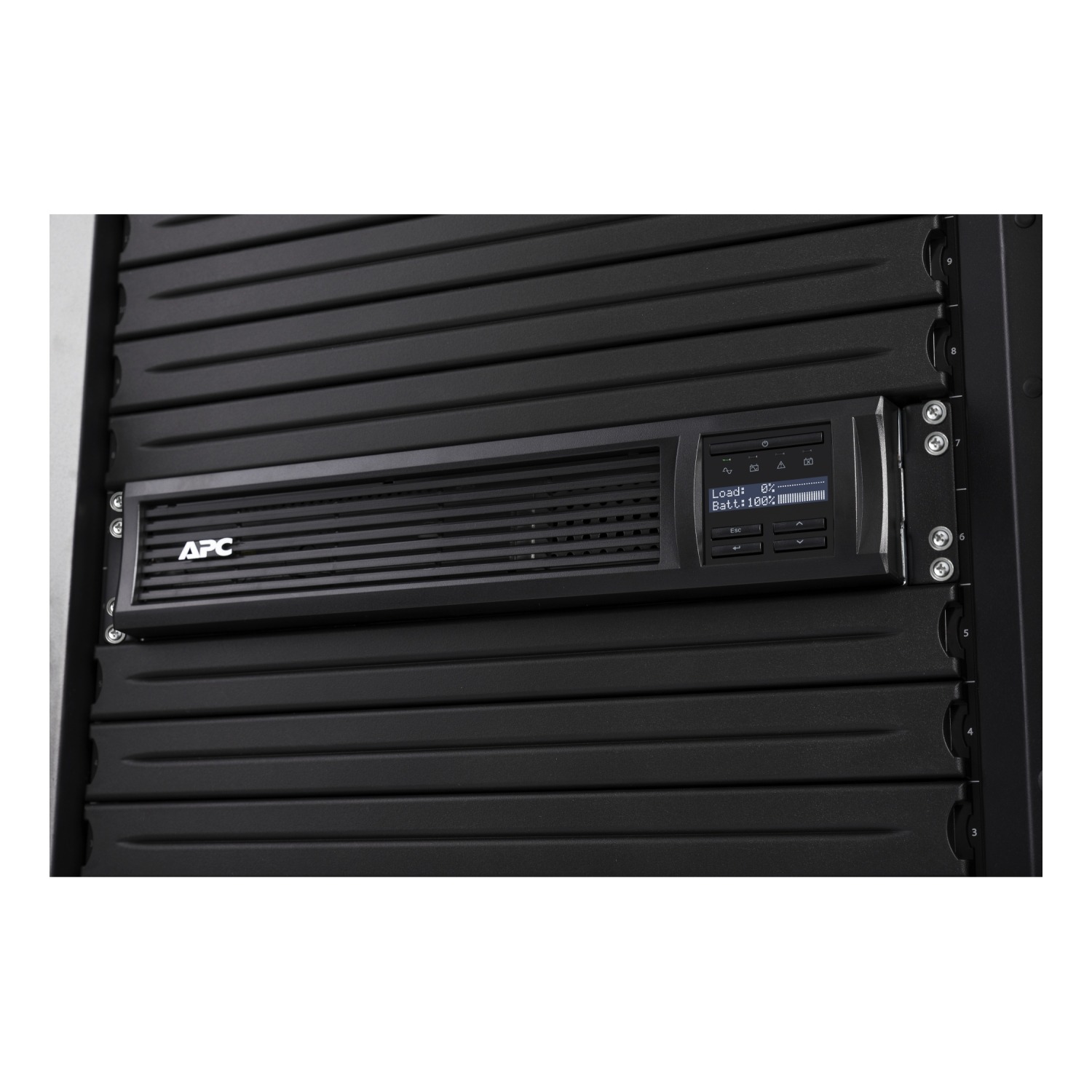 Джерело безперебійного живлення APC  Smart-UPS 750VA/500W, RM 2U, LCD, USB, SmartConnect (SMT750RMI2UC)