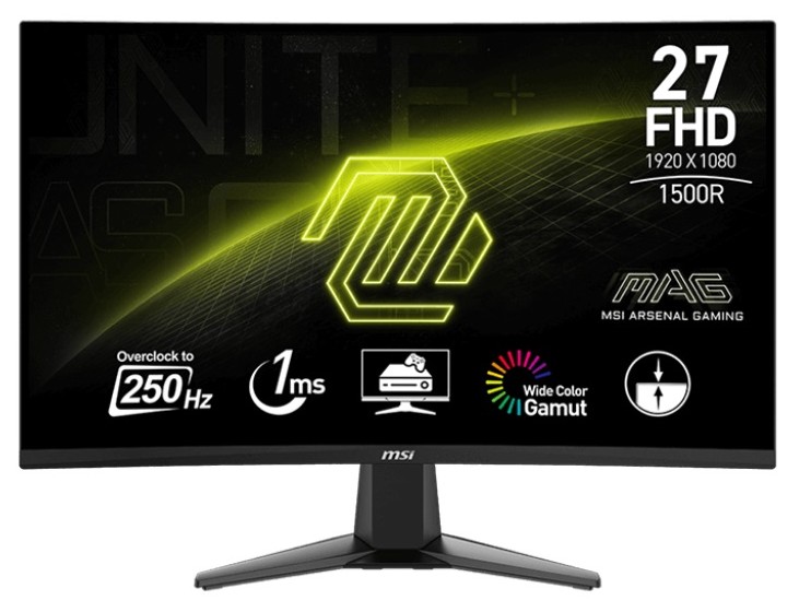 Монітор MSI 27" MAG 27C6X VA Black Curved 250Hz