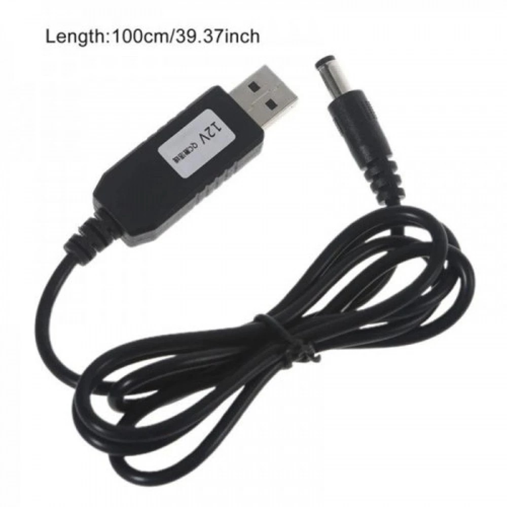 Кабель живлення SK USB-DC5.5mmx2.5 12V 1m Black (10050050422010585.5x2.5)