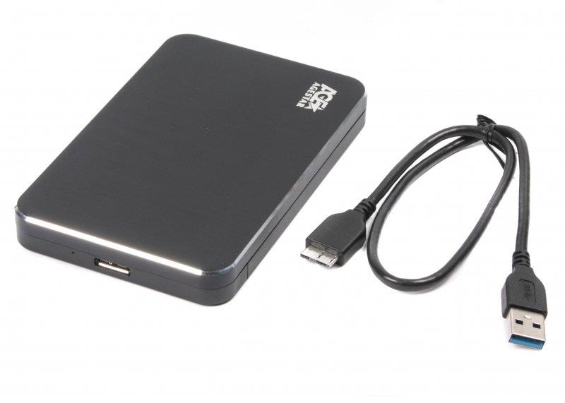 Зовнішня кишеня AgeStar для підключення SATA HDD/SDD 2.5", USB3.1, алюміній, Black (31UB2A18)