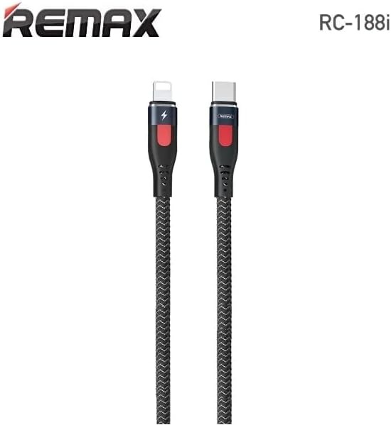 Кабель Remax RC-188i CL USB Type-C - Lightning (M/M), 20W, 1 м, Black (6954851243250)