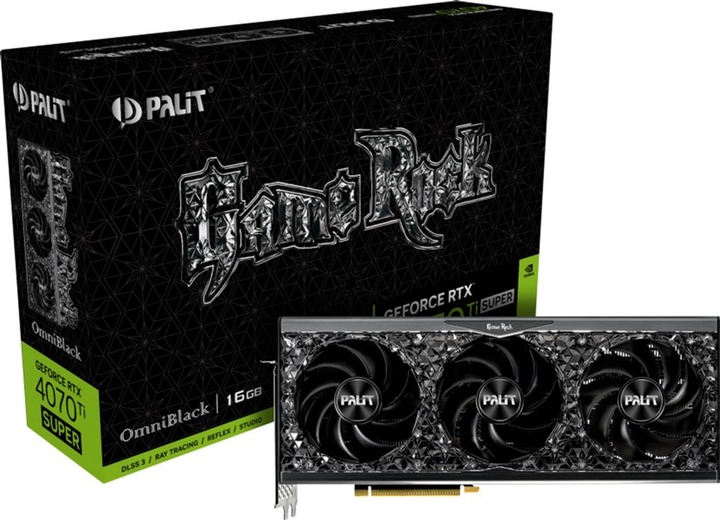 Відеокарта GF RTX 4070 Ti Super 16GB GDDR6X GameRock OmniBlack Palit (NED47TS019T2-1020Q)