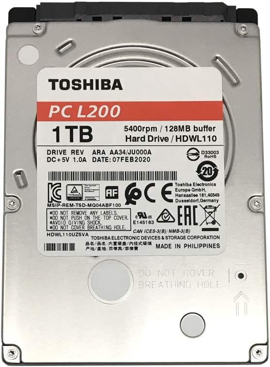 Накопичувач HDD 2.5" SATA 1.0TB Toshiba L200 5400rpm 128MB (HDWL110)_Refurbished