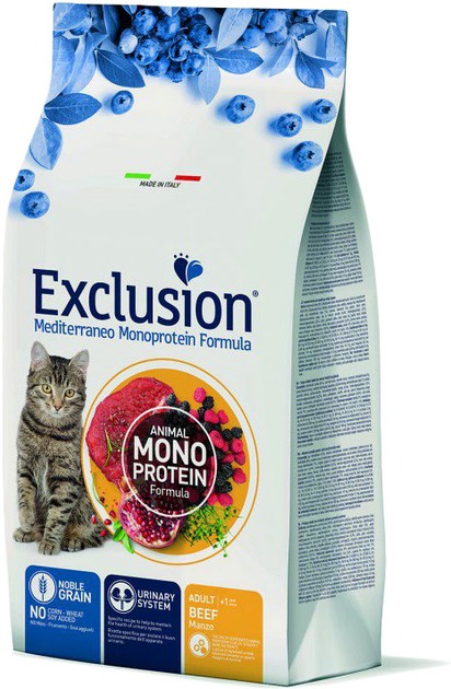 Сухий корм для дорослих кішок Exclusion Cat Adult Beef з яловичиною 1.5 кг 